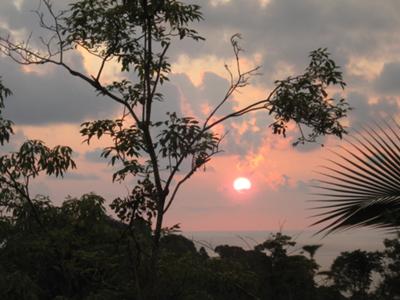 Sunset view from the restaurant